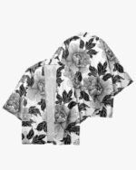 Black and White Blossom Kimono