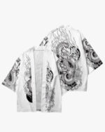 Black and White Dragon Kimono