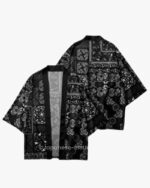 Black and White Paisley Kimono