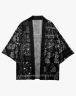 Black and White Paisley Kimono