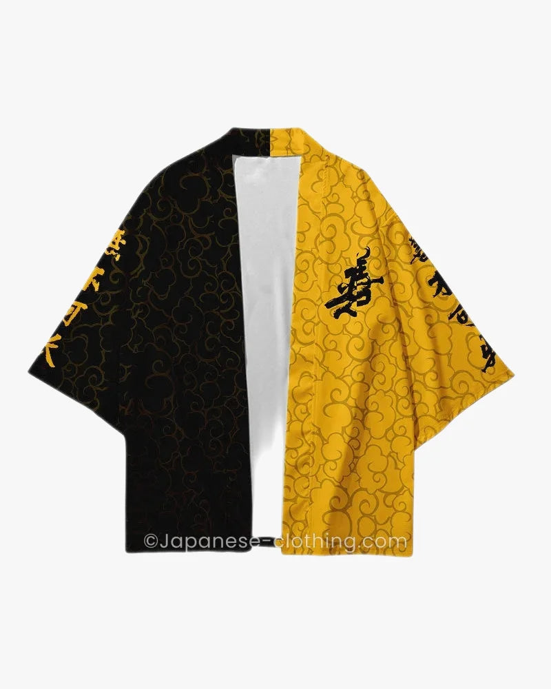 Black and Yellow Kimono Jacket