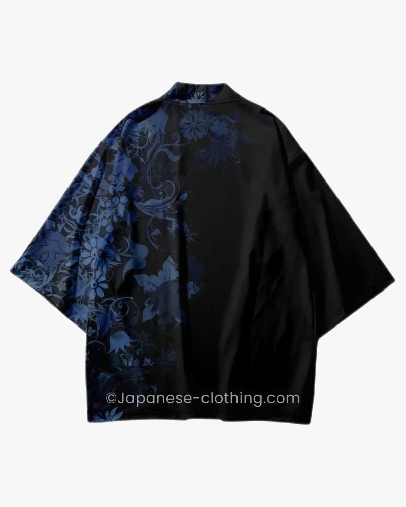 Blue and Black Kimono