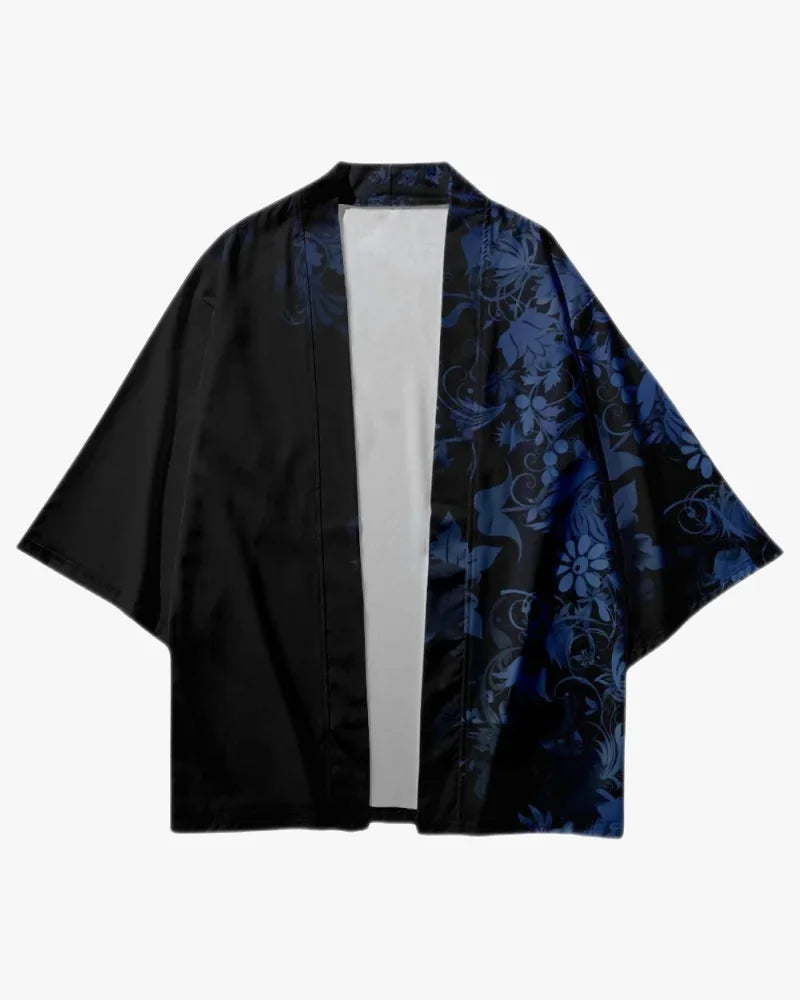 Blue and Black Kimono