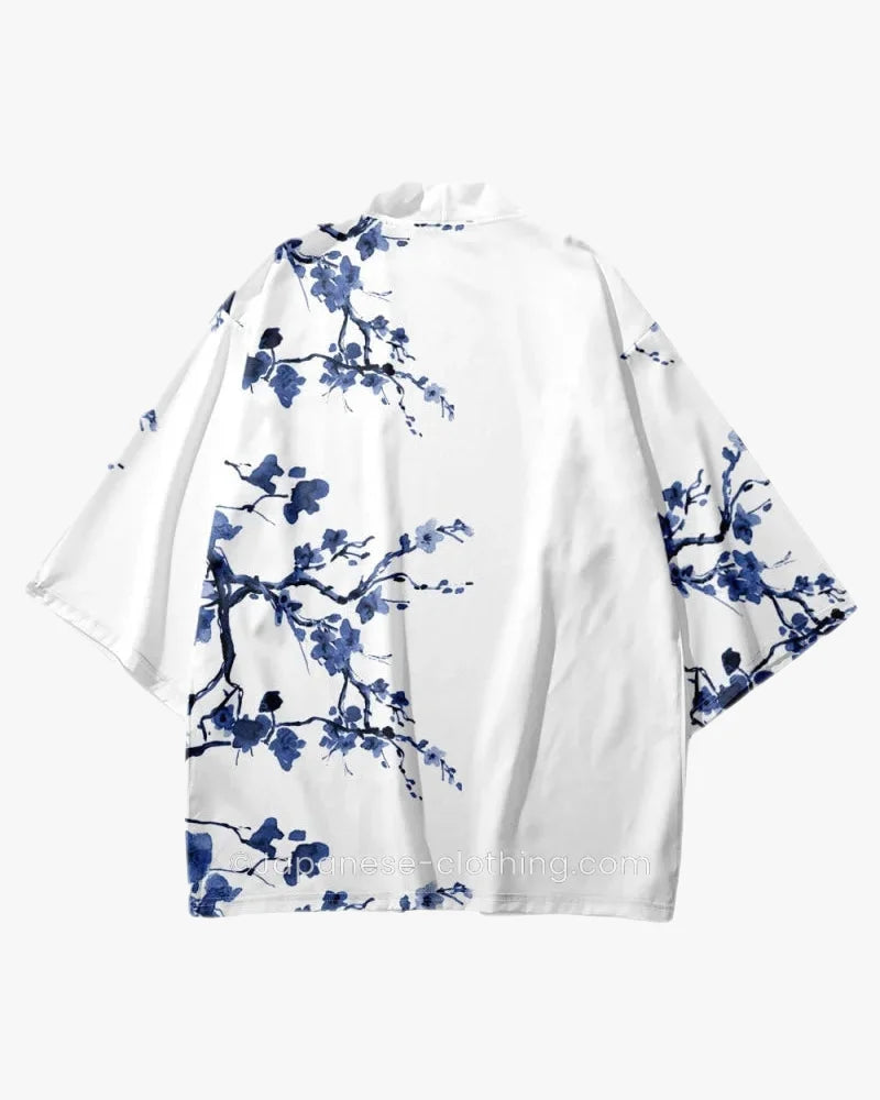 Blue Cherry Blossom Kimono