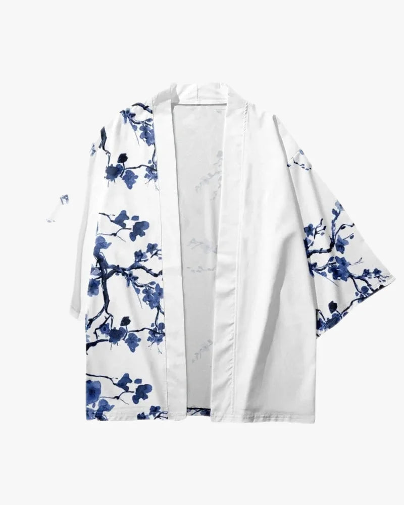 Blue Cherry Blossom Kimono