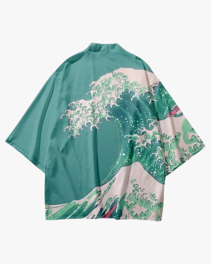 Green Wave Kimono