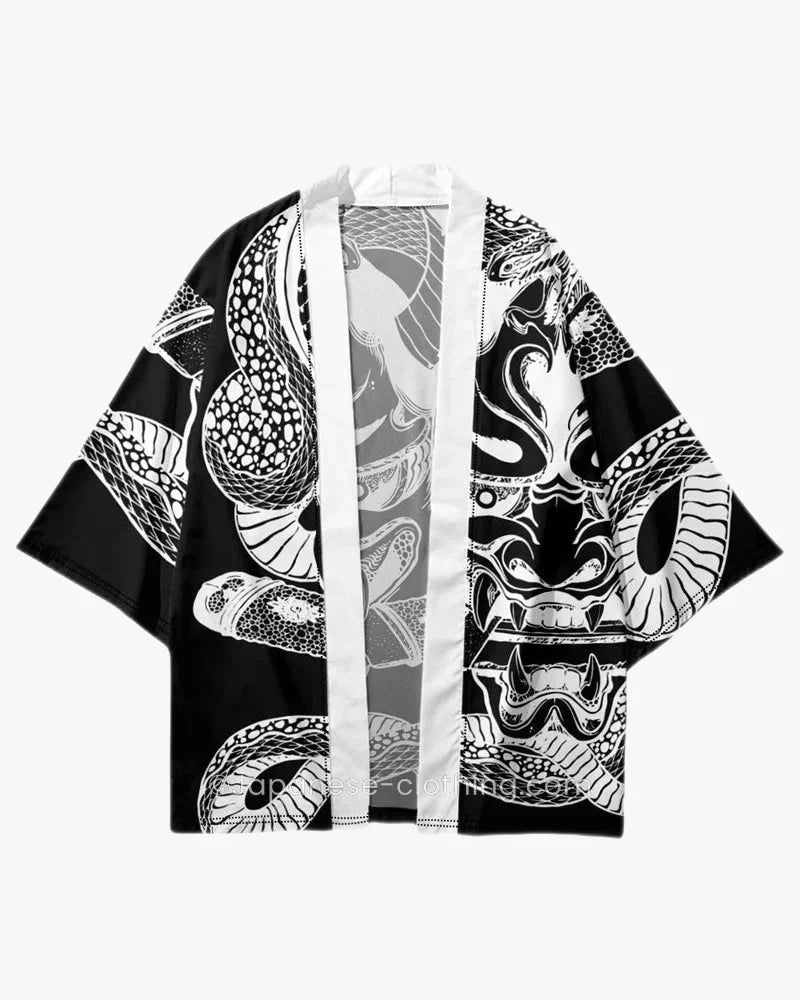 Hannya Mask and Snake Kimono