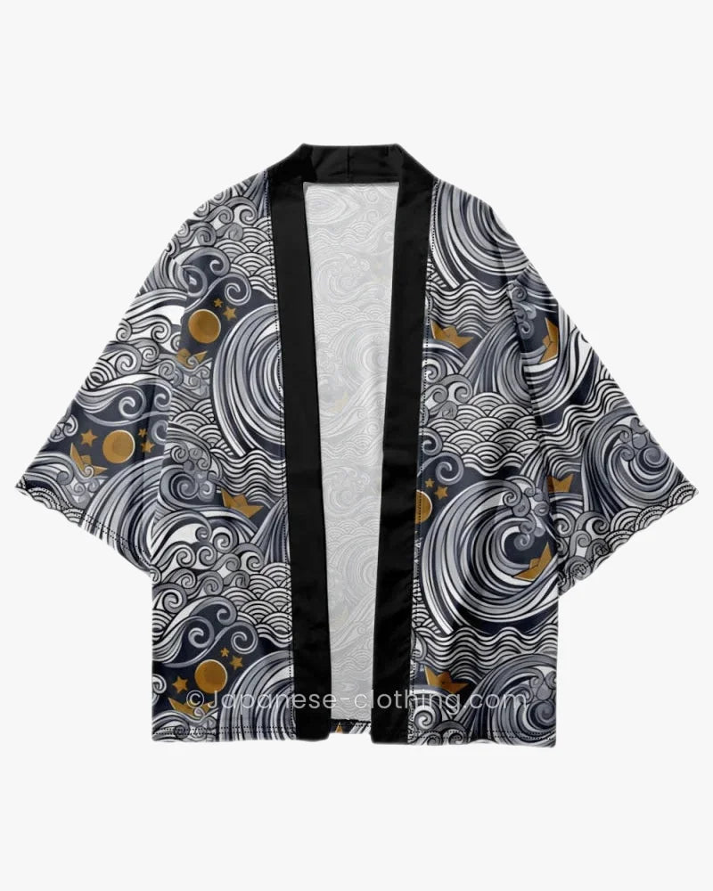 Japanese Style Waves Kimono