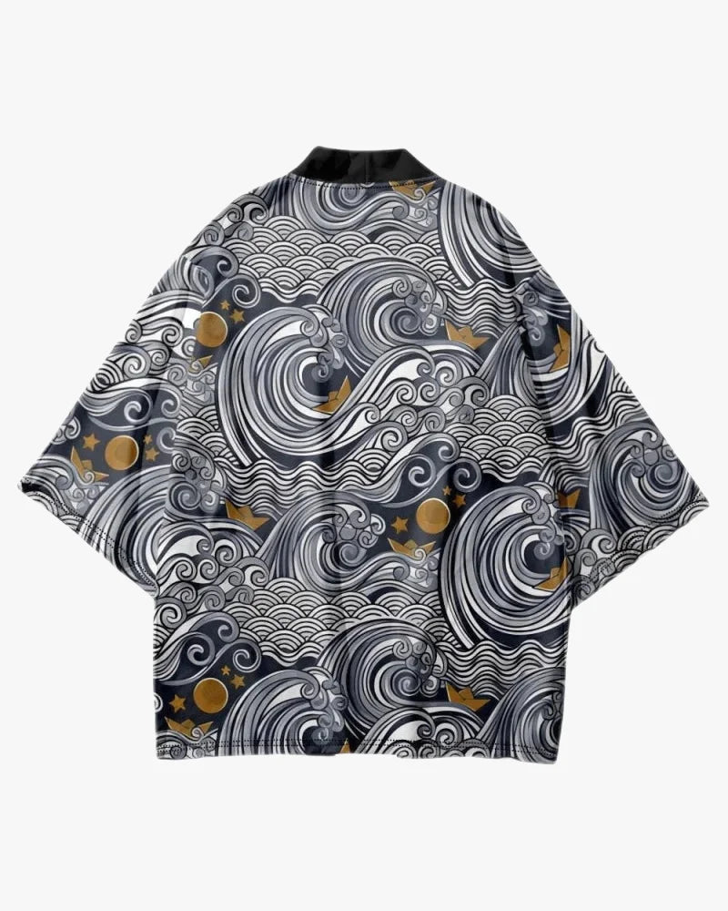 Japanese Style Waves Kimono