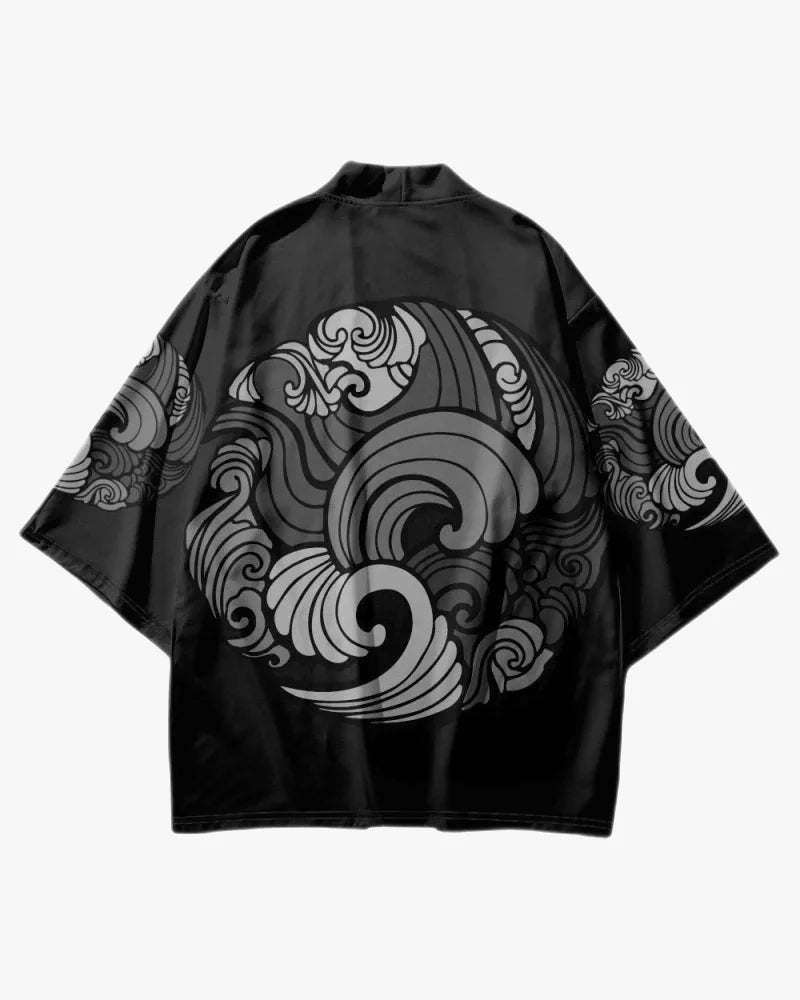 Japanese Wave Pattern Kimono