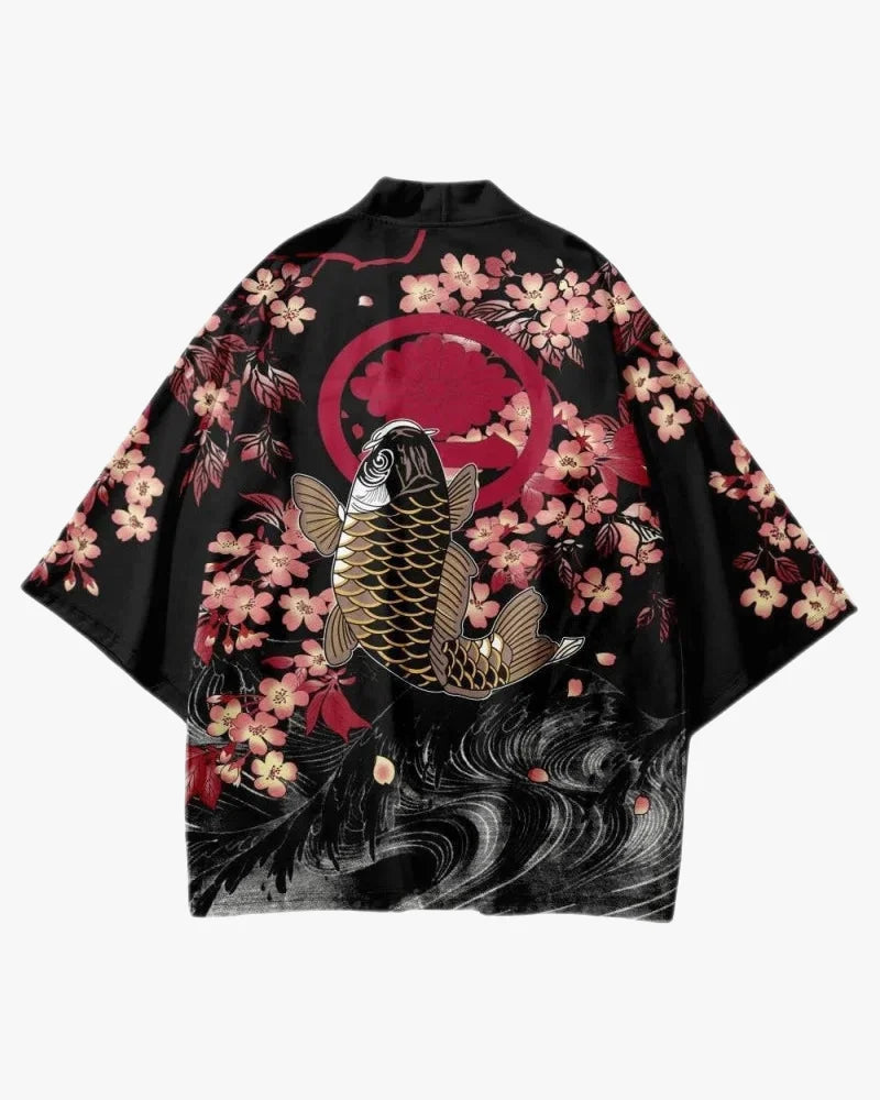 Koi Fish with Cherry Blossoms Kimono