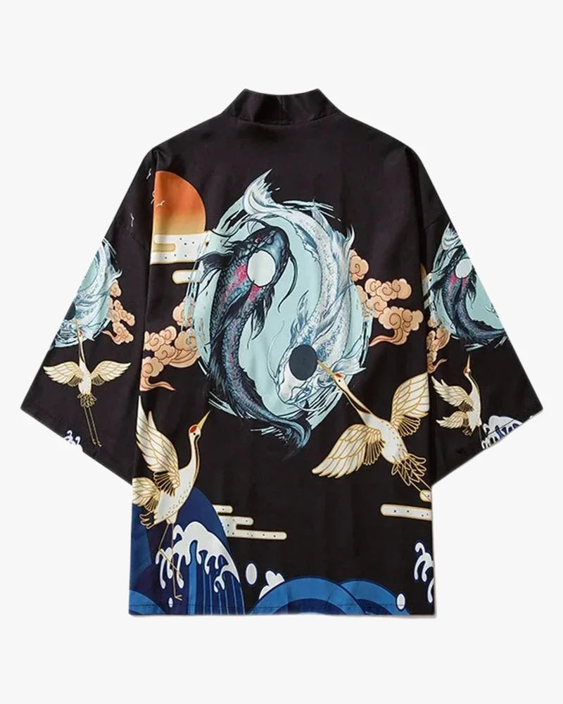 Koi Fish Yin Yang Kimono