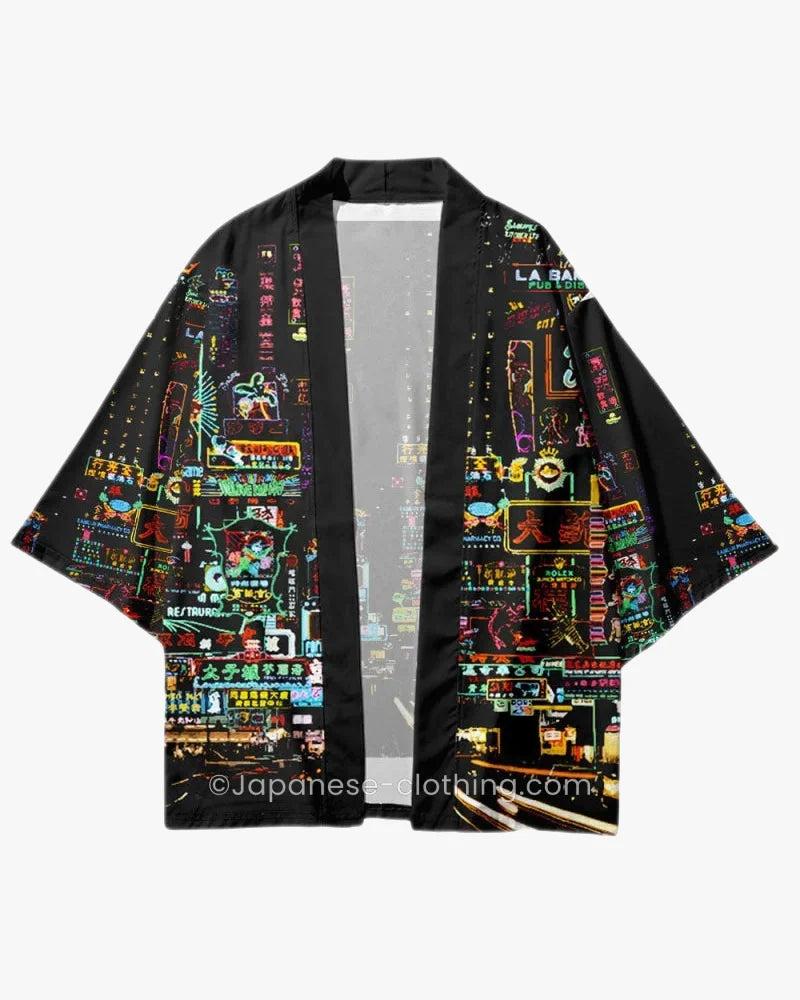 Neon Lights City Kimono