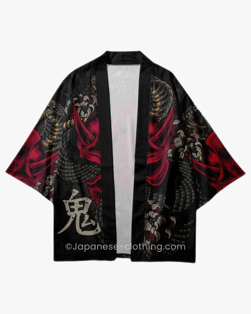 Oni Mask with Snake Kimono