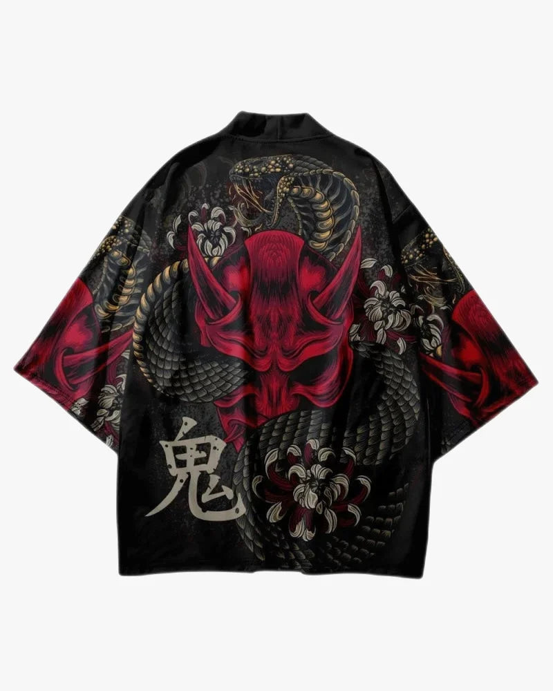 Oni Mask with Snake Kimono