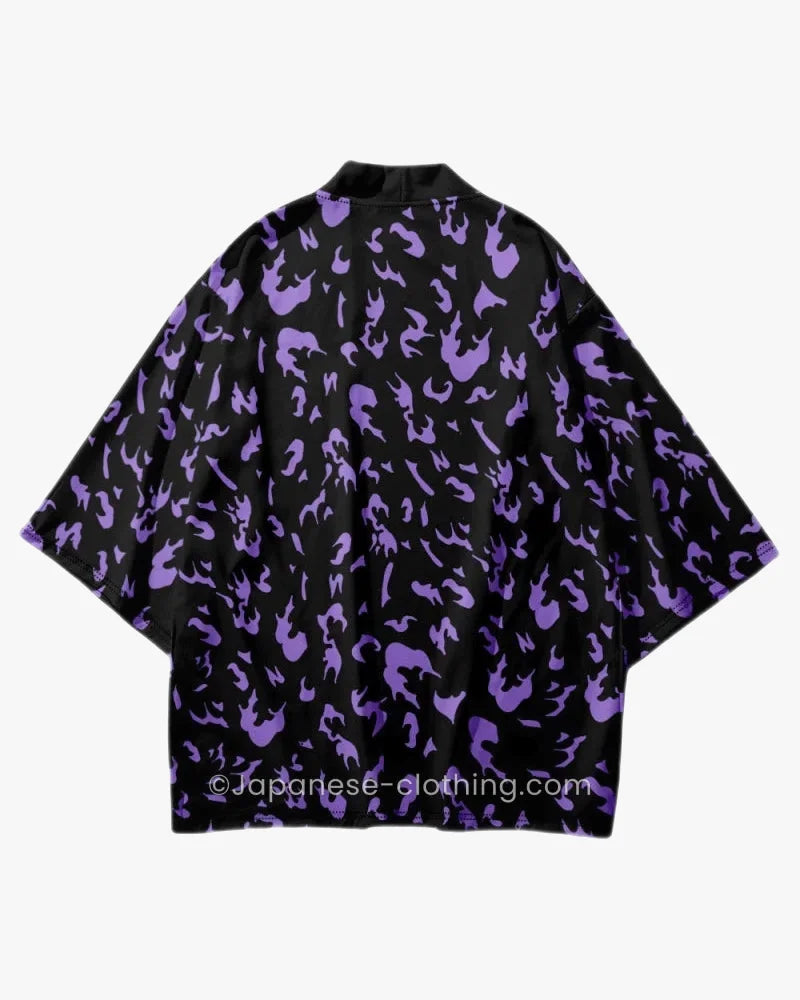 Purple Fire Sparks Kimono