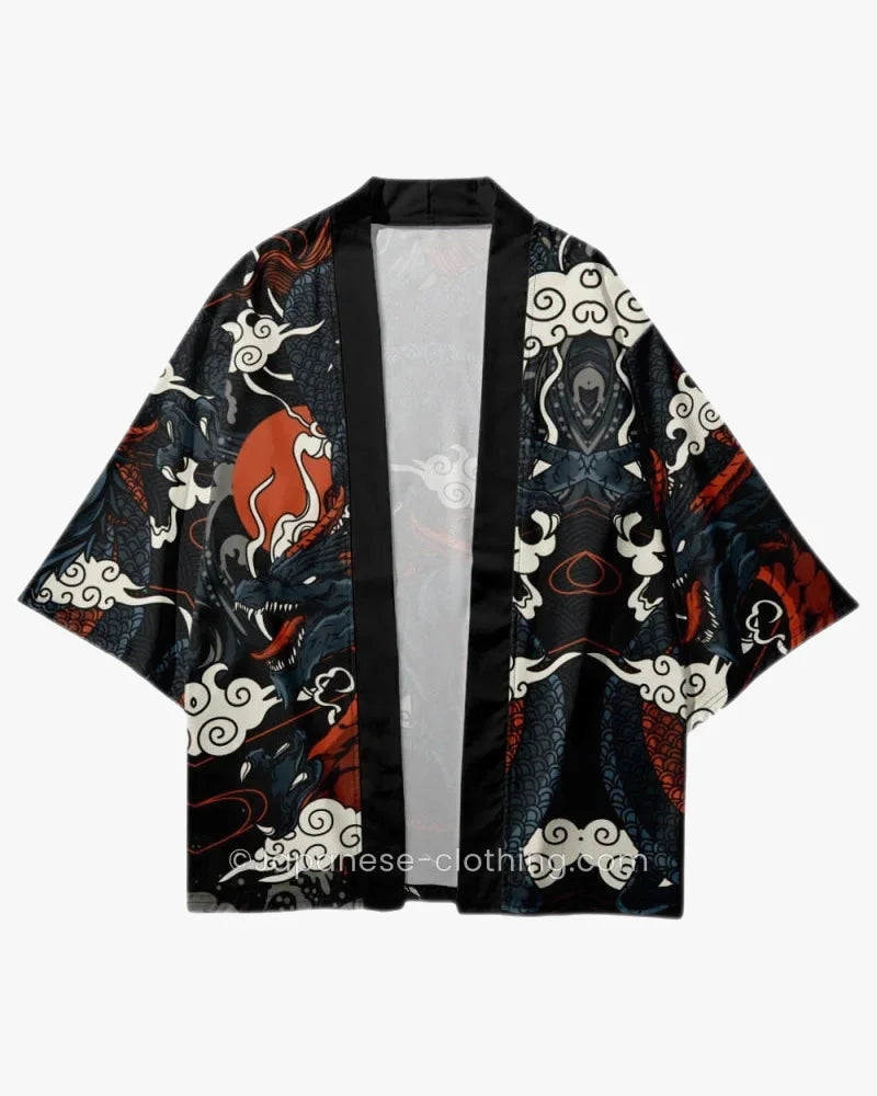 Red and Black Dragon Kimono