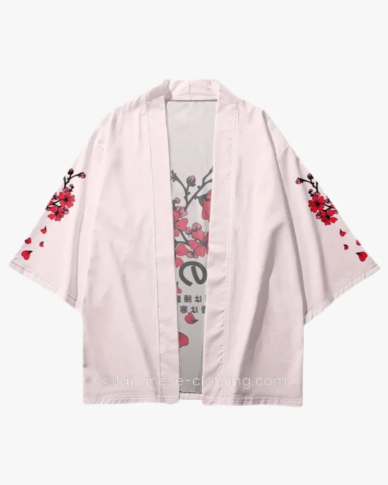 Red Cherry Blossom Kimono