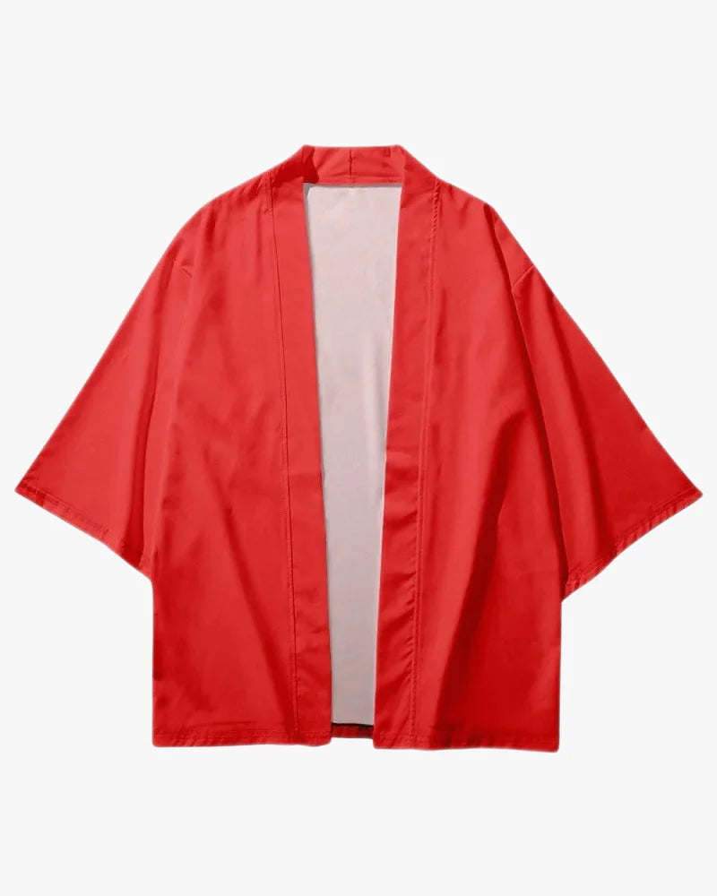 Red Satin Kimono Jacket