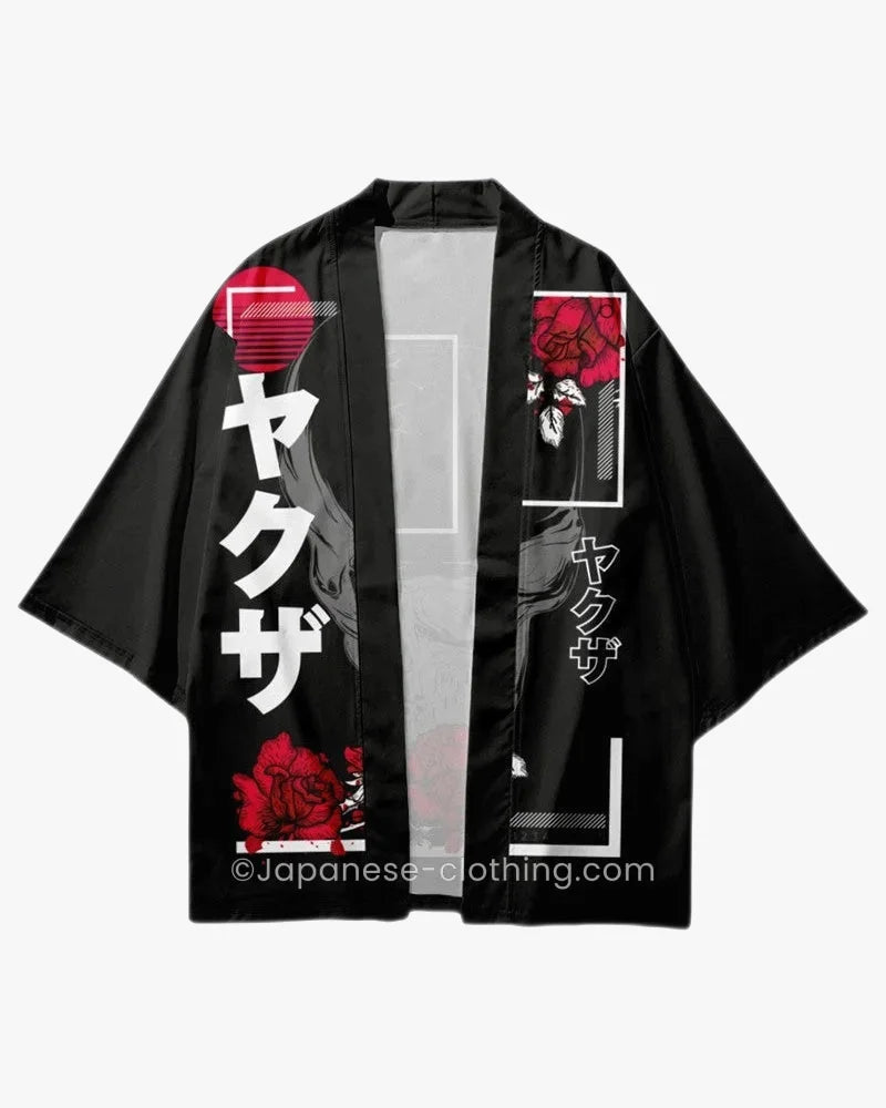 Skull Print Kimono
