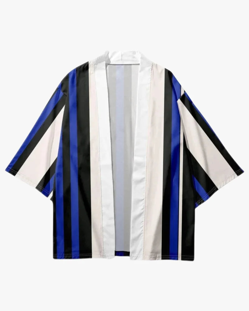 White Blue Black Kimono