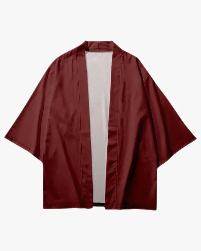 Wine Red Color Kimono